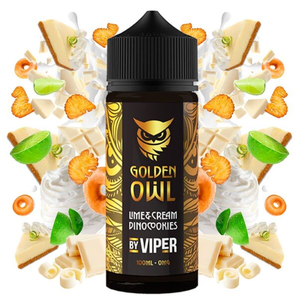 golden owl by viper eliquid - lime cream dinocookies 100ml