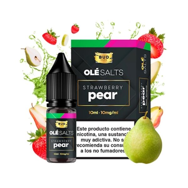 bud vape olé salt - strawberry pear 10ml 10mg