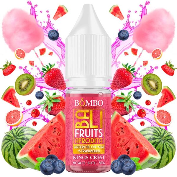 Bali Fruits salt by Kings Crest & Bombo -Watermelon Kiwi Strawberry con Afrodita 10ml 5mg