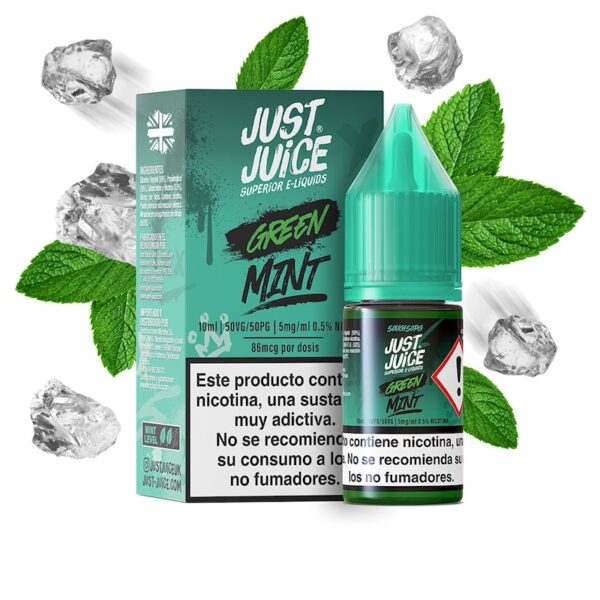 just juice mint range salt - mint green 10ml 5mg