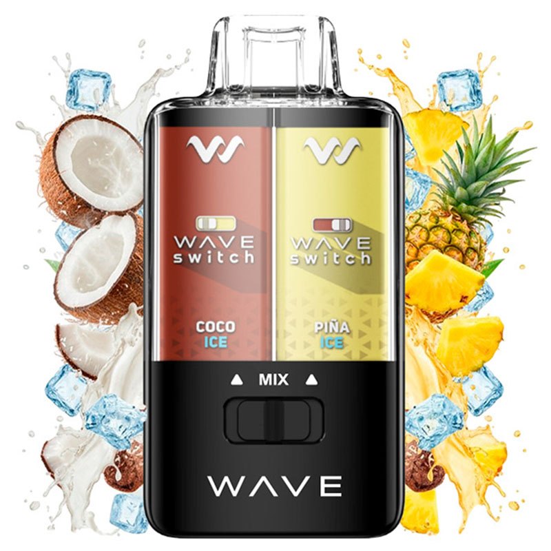 Bud Vape Wave Switch pod desechable Piña Ice Coco Ice 40000 puff